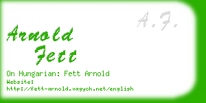 arnold fett business card